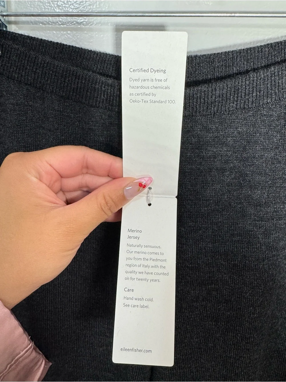 NWT $218 Eileen Fisher Straight Cropped 100% Merino Wool Pants - Picture 10 of 11